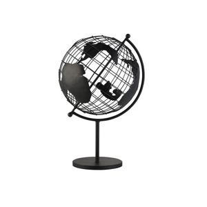 투각 매트 블랙 메탈의 지구 지구 세계 지도