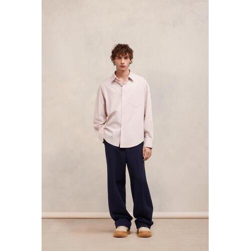 아미 남성 셔츠 AMI 박시핏 셔츠 핑크 USH116.CO0045679