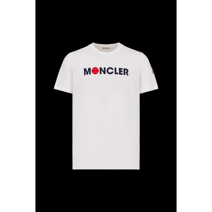 몽클레어 남성 티셔츠 MONCLER 플록 로고 티셔츠 J10918C00008829HP034