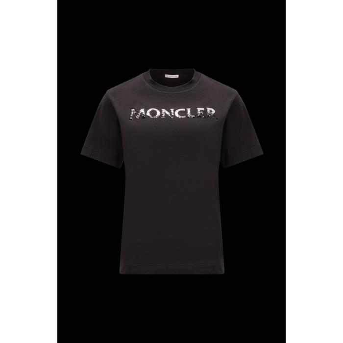 몽클레어 여성 티셔츠 MONCLER 스팽글 로고 티셔츠 I20938C00028829HP999