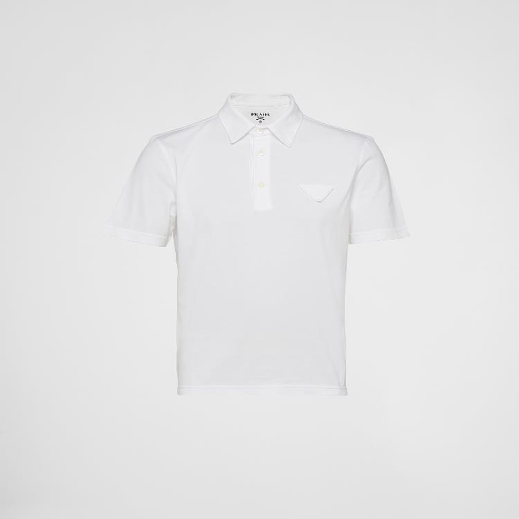 프라다 남성 티셔츠 PRADA 반소매 코튼 폴로 셔츠 UJN851_13CC_F0009_S_232