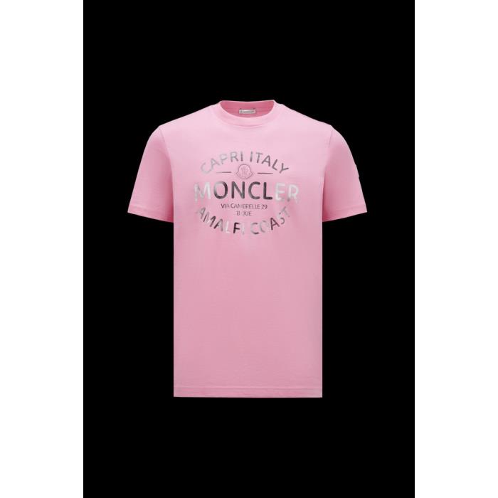 몽클레어 남성 티셔츠 MONCLER 메탈릭 로고 티셔츠 J10918C0004089AJS52E