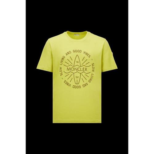 몽클레어 남성 티셔츠 MONCLER 서핑 패턴 자수 티셔츠 J10918C0003689AHD11G
