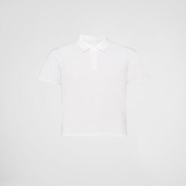 프라다 남성 티셔츠 PRADA 스트레치 코튼 폴로 셔츠 UJN714_1YDP_F0009_S_221