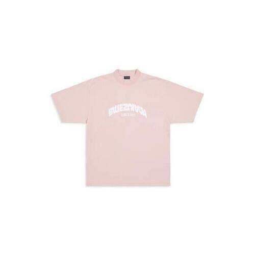 발렌시아가 여성 티셔츠 BALENCIAGA 라이트 핑크의 백 플립 핏 미디엄 티셔츠 813222095