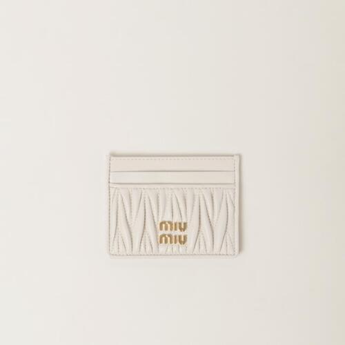 미우미우 카드 지갑 MIUMIU 마틀라세 나파 가죽 카드홀더 5MC076_2FPP_F0009