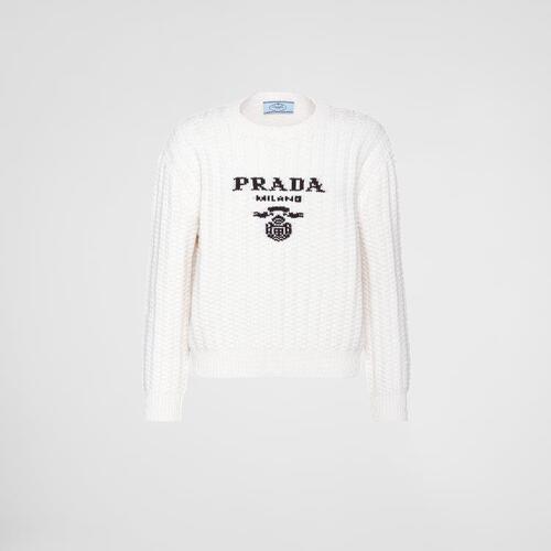 프라다 여성 니트 스웨터 PRADA 캐시미어 크루넥 스웨터 P24M2L_10F0_F0009_S_212