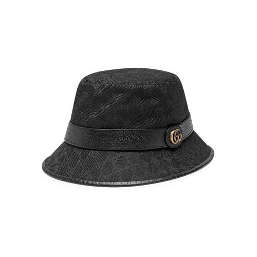 구찌 여성 모자 GUCCI DOUBLEG 장식의 캔버스 GG 버킷 모자 5765874HG531060
