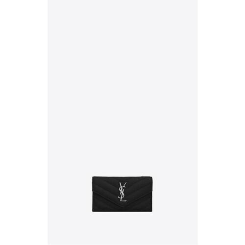 생로랑 여성 카드 지갑 YSL 엠보싱 가죽 카상드르 퀼티드 프래그먼트 플랩 카드 케이스 612808BOW021000