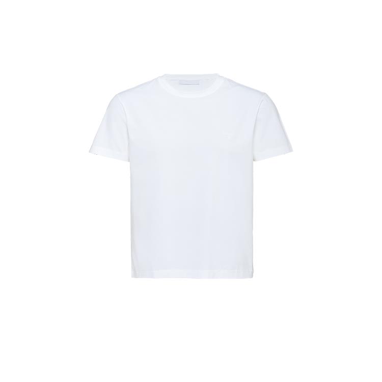 프라다 남성 티셔츠 PRADA 스트레치 코튼 티셔츠 UJM564_1UOR_F0009_S_092