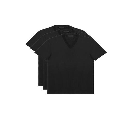 프라다 남성 티셔츠 PRADA 3팩 코튼 저지 티셔츠 UJM493_ILK_F0002_S_181