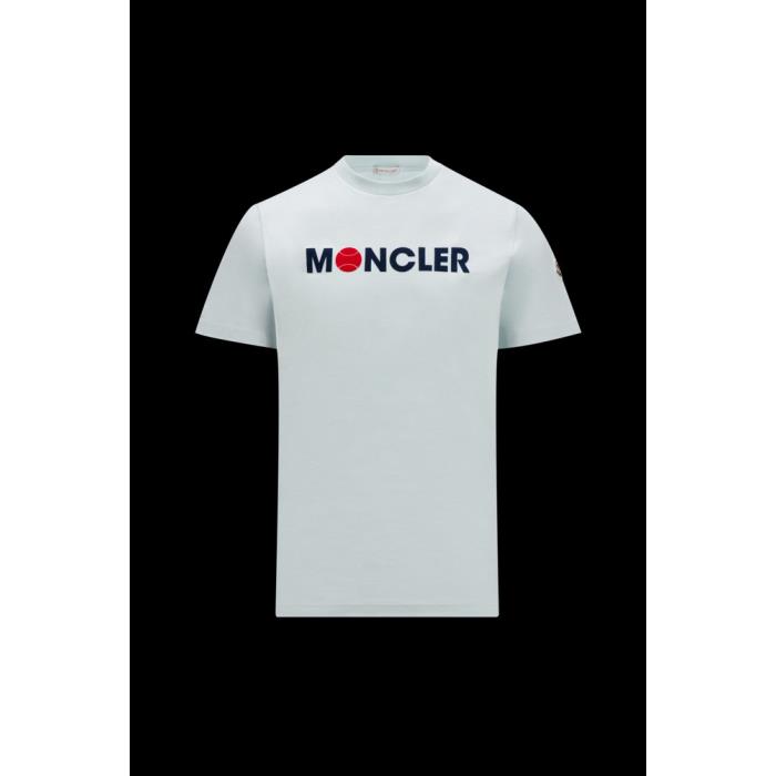 몽클레어 남성 티셔츠 MONCLER 플록 로고 티셔츠 J10918C00008829HP70C