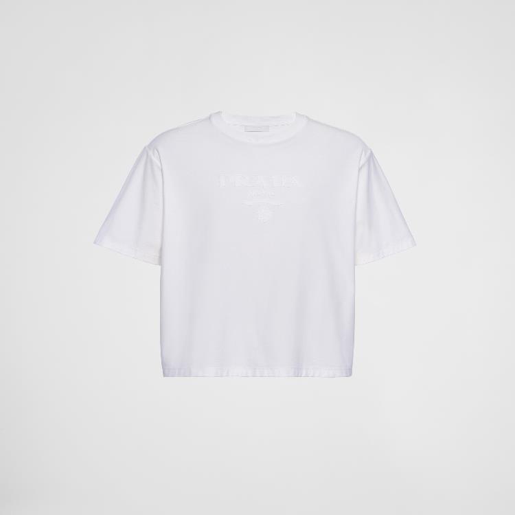프라다 남성 티셔츠 PRADA 테크니컬 코튼 티셔츠 UJN897_14LB_F0009_S_OOO