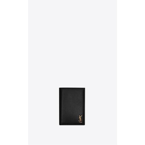 생로랑 여성 카드 지갑 YSL 샤이니 가죽 작은 카상드르 신용카드 지갑 66873602G0W1000