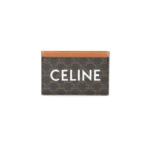 셀린느 여성 지갑 CELINE 프린트 트리옴페 캔버스 카드 홀더 CELUENQJBEIZZZZZ00