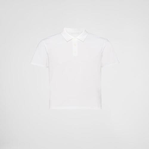 프라다 남성 티셔츠 PRADA 스트레치 코튼 폴로 셔츠 UJN714_1YDP_F0009_S_221